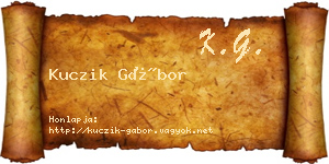 Kuczik Gábor névjegykártya