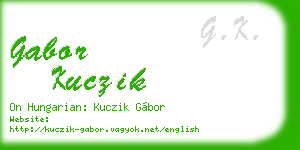 gabor kuczik business card